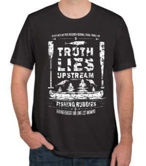 Truth Lies Upstream Tee Shirt - Heather Dark Grey