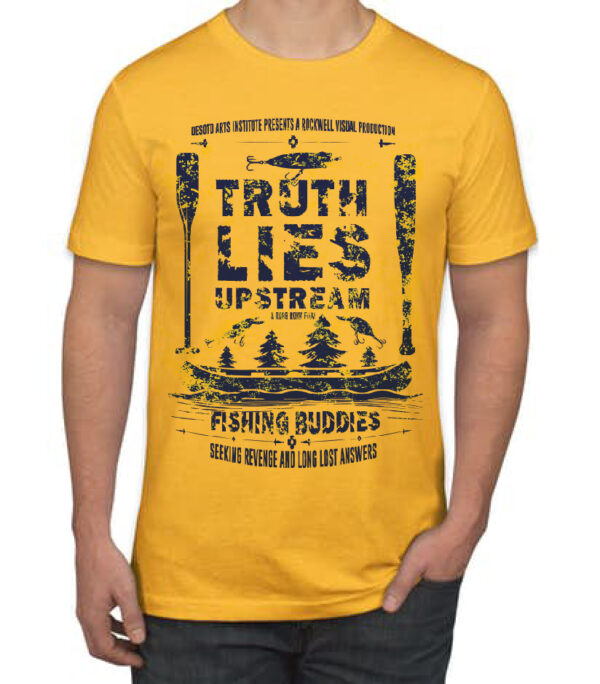 Truth Lies Upstream Tee Shirt - Heather Yellow